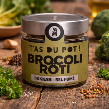 Vegetarischer Brokkoliaufstrich mit Dukkah Räuchersalz in handgemachter Qualität